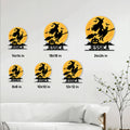 Halloween metal sign size guide showing available 8x8, 10x10, 12x12, 14x14, 18x18, and 24x24 inch options