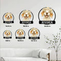 Beagle metal sign size guide showing available square sizes from 8 by 8 to 24 by 24 inches