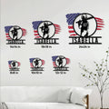 Softball metal sign size guide showing six available square dimensions