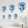 Wolf metal sign size guide showing 8, 10, 12, 14, 18, and 24 inch options