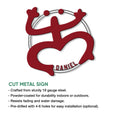 Puerto Rico metal sign shown with cut-metal construction and indoor or outdoor display features