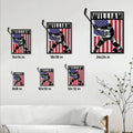 Hockey metal sign size guide showing multiple square size options for wall display
