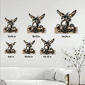 Donkey metal sign size guide showing available square sizes from 8x8 to 24x24 inches