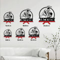 Jiu Jitsu wall sign shown in a living room with multiple size options displayed