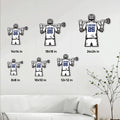 Lacrosse player metal sign shown in multiple size options on a modern wall