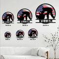 Jiu Jitsu metal sign size guide showing available square sizes from 8 by 8 to 24 by 24 inches