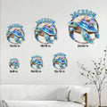 Sea turtle metal sign size guide showing 8, 10, 12, 14, 18, and 24 inch options