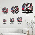 Dragon metal sign size guide showing available square sizes from 8 by 8 to 24 by 24 inches