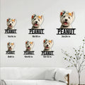 Westie metal sign size guide showing six available square dimensions from 8 by 8 to 24 by 24 inches