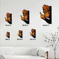 Gorilla wall sign size guide showing options from 8 by 8 inches to 24 by 24 inches