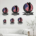 Golf metal sign size guide showing available square sizes from 8 by 8 to 24 by 24 inches