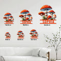 Mushroom metal sign size guide showing 8, 10, 12, 14, 18, and 24 inch square options