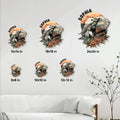 Elephant metal sign size guide showing available 8x8, 10x10, 12x12, 14x14, 18x18, and 24x24 inch options