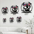 Pitbull metal sign size guide showing available square sizes from 8 by 8 to 24 by 24 inches