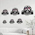 Shih Tzu metal sign size guide showing options from 8 by 8 inches to 24 by 24 inches