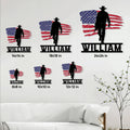 Cowboy metal sign size guide showing available square sizes from 8 by 8 to 24 by 24 inches