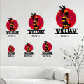 Native American metal sign size guide showing 8, 10, 12, 14, 18, and 24 inch options