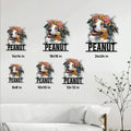 Australian Shepherd metal sign size guide showing available square sizes from 8x8 to 24x24 inches