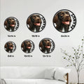 Boykin Spaniel metal sign size guide showing round designs from 8 to 24 inches
