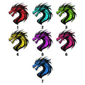 Dragon color selection guide showing seven predefined color choices for the sign design