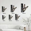 Donkey metal sign size guide showing available 8x8, 10x10, 12x12, 14x14, 18x18, and 24x24 inch options