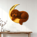 Labradoodle metal sign displayed as cozy dog lover wall decor in a bright home