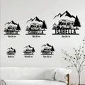 RV camping sign size guide showing options from 8 by 8 inches to 24 by 24 inches