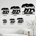 Bear mountain metal sign shown in multiple size options as a wall decor size guide