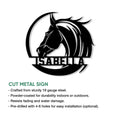 Horse metal sign feature graphic showing the cut-metal design and product presentation