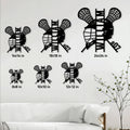 Lacrosse metal sign size guide showing available square sizes from 8 by 8 to 24 by 24 inches