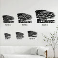 Racing metal sign size guide showing six available square size options