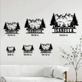 Camping metal sign size guide showing 8, 10, 12, 14, 18, and 24 inch options
