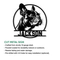 French Bulldog metal sign feature graphic showing the portrait design and available sign details