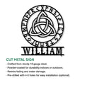 Viking knotwork metal sign feature graphic showing the circular design and cut-metal sign presentation