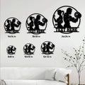 Gym metal sign size guide showing 8, 10, 12, 14, 18, and 24 inch options