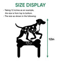 German Shorthaired Pointer metal sign size guide showing the example overall height
