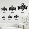 Barber metal sign size guide showing 8, 10, 12, 14, 18, and 24 inch square options