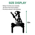 Size display guide showing the full height measurement of the American Bulldog memorial garden sign