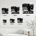 Golf metal sign size guide showing available square options from 8 by 8 to 24 by 24 inches