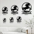 Horse metal sign size guide showing available square sizes from 8 by 8 to 24 by 24 inches