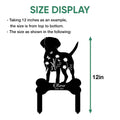 Size guide showing the Labrador Retriever memorial garden sign measured from top to bottom
