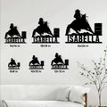 Barrel racing metal sign size comparison guide showing multiple square size options