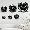 Raccoon metal sign size guide showing six square size options from 8x8 to 24x24 inches