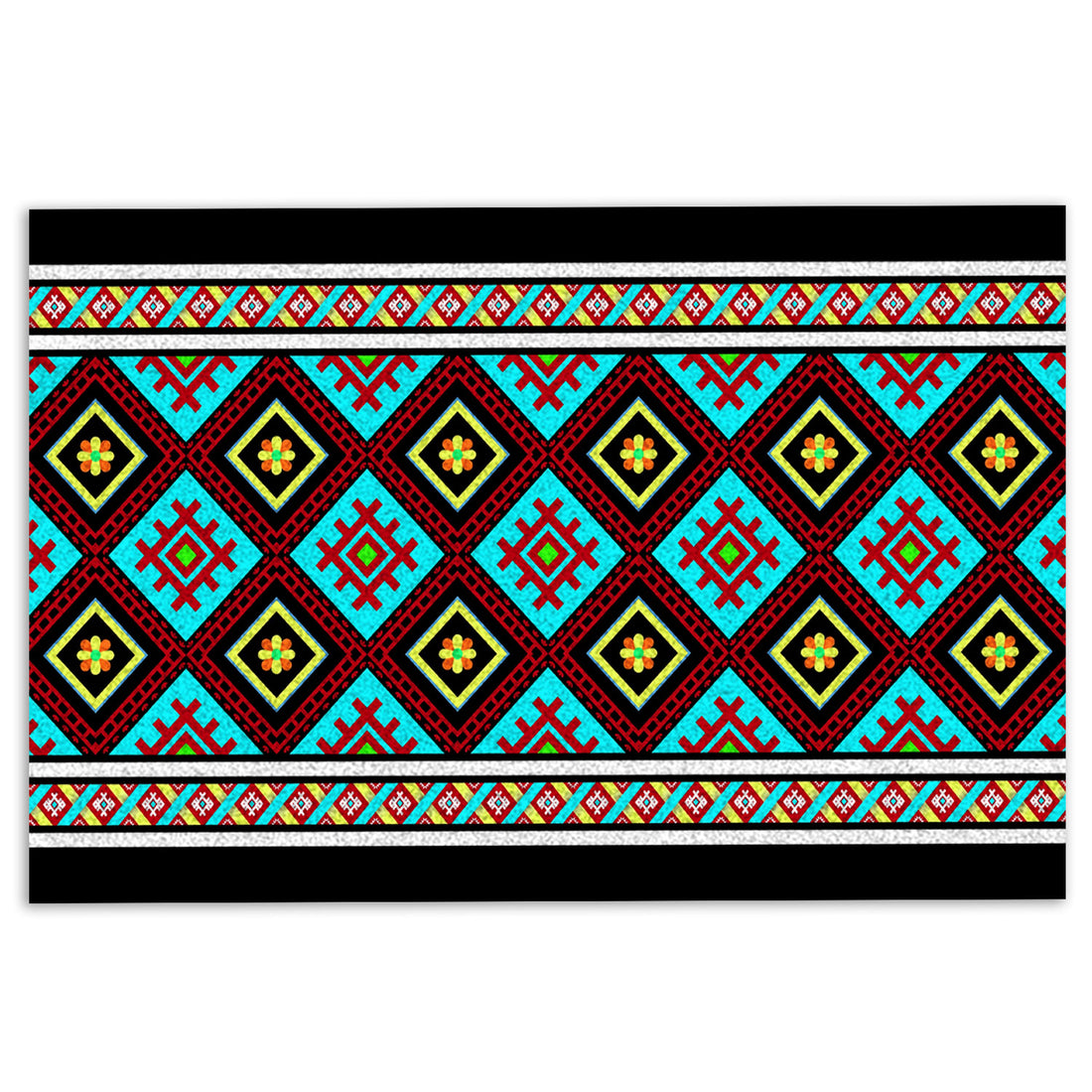 Ohaprints-Doormat-Outdoor-Indoor-Ethnic-Afro-African-Patterns-Love-Africa-Culture-Styles-Rubber-Door-Mat-435-18'' x 30''