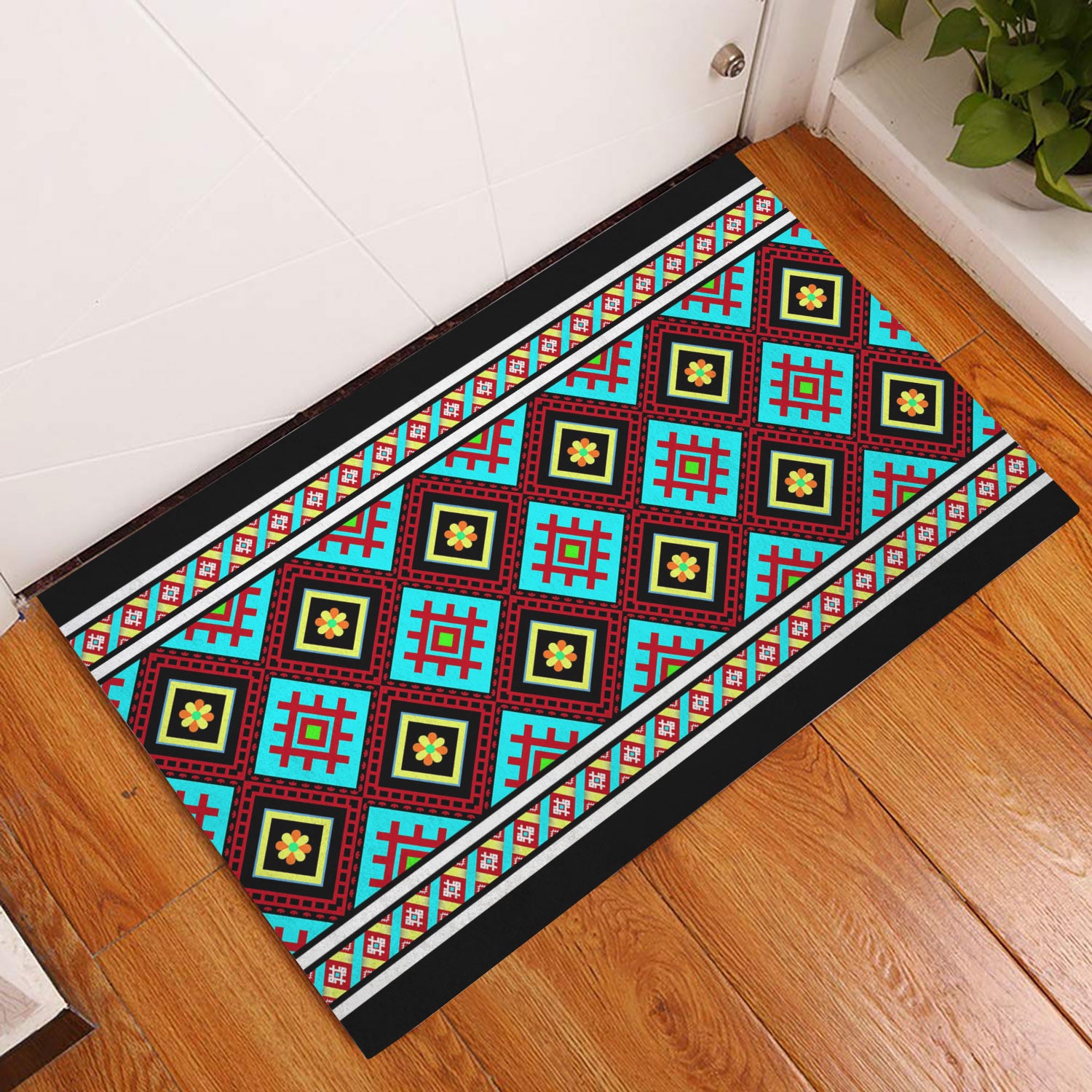 Ohaprints-Doormat-Outdoor-Indoor-Ethnic-Afro-African-Patterns-Love-Africa-Culture-Styles-Rubber-Door-Mat-435-