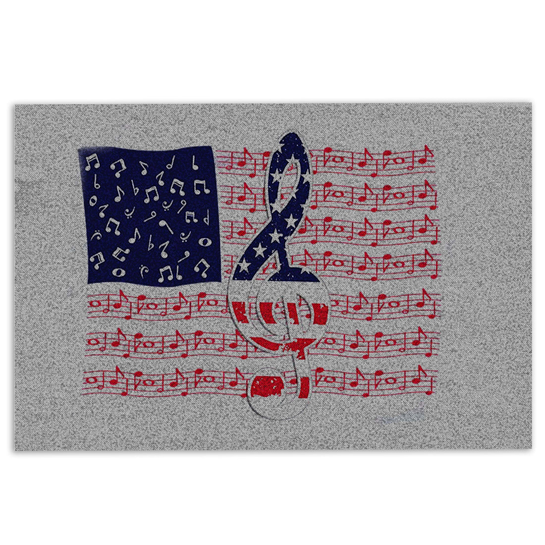 Ohaprints-Doormat-Outdoor-Indoor-Independence-Day-Happy-4Th-Of-July-American-Patriotic-Music-Love-Rubber-Door-Mat-437-18'' x 30''