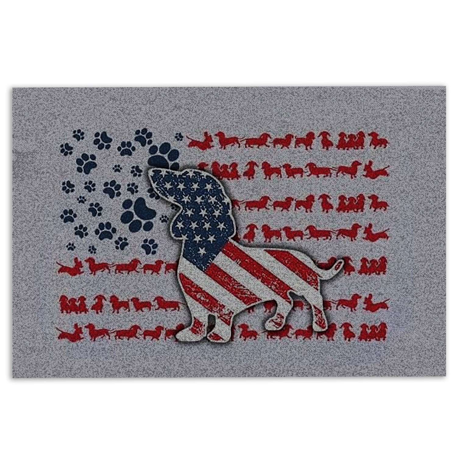 Ohaprints-Doormat-Outdoor-Indoor-Dachshund-Weiner-Independence-Day-Happy-4Th-Of-July-Patriotic-Rubber-Door-Mat-317-18'' x 30''