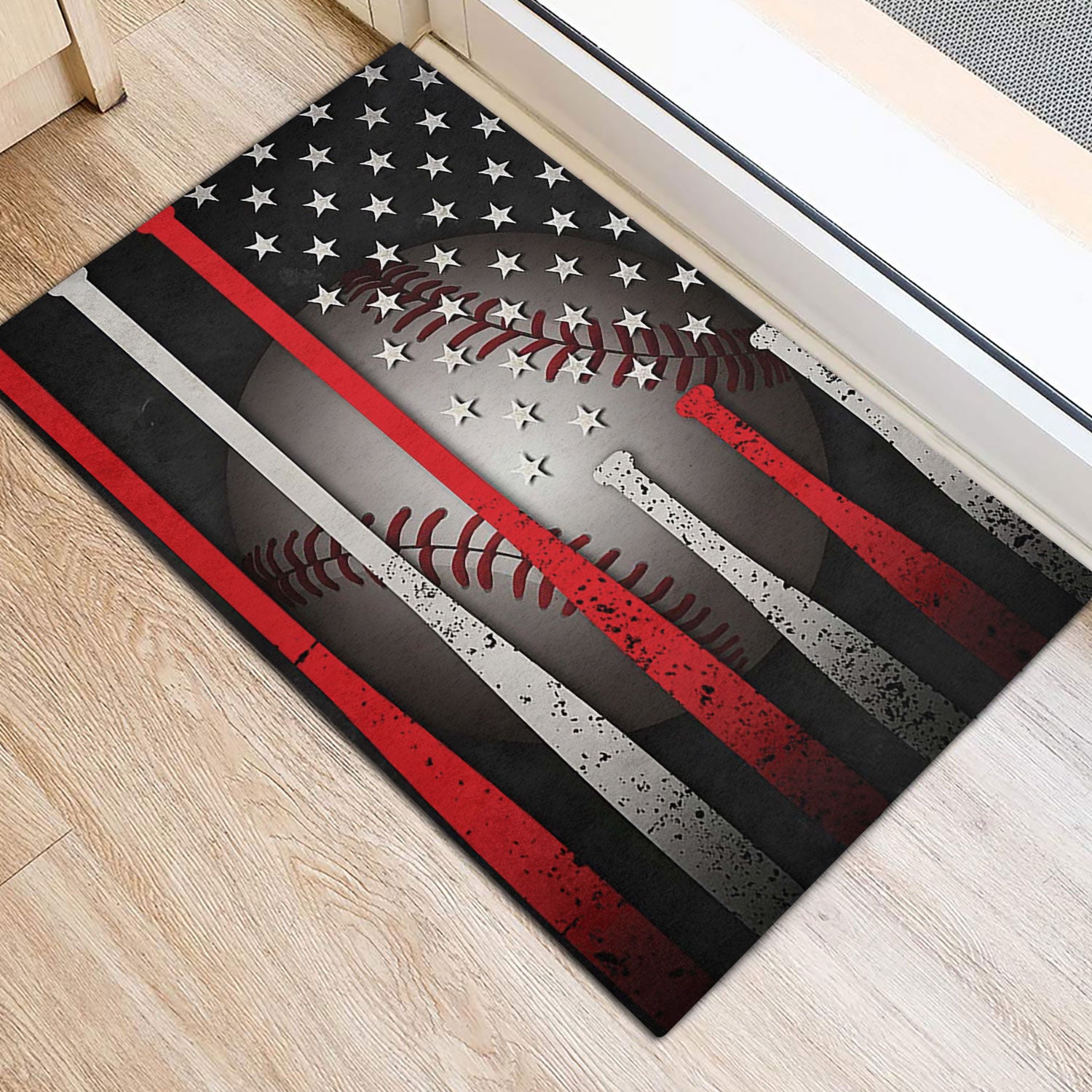 Ohaprints-Doormat-Outdoor-Indoor-Happy-Independence-Day-4Th-Of-July-American-Patriotic-Baseball-Rubber-Door-Mat-440-