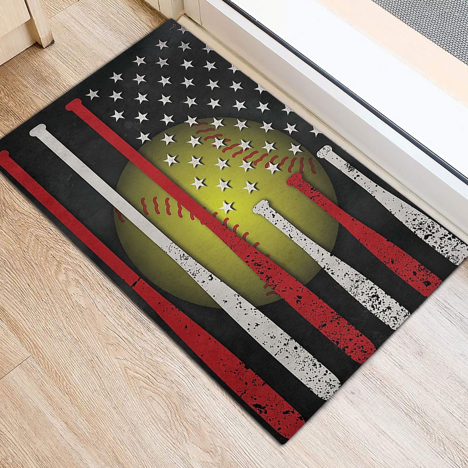 Ohaprints-Doormat-Outdoor-Indoor-Happy-Independence-Day-4Th-Of-July-American-Patriotic-Softball-Rubber-Door-Mat-441-