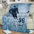 Ohaprints-Fleece-Sherpa-Blanket-Ice-Hockey-Blue-Blanket-Black-Hockey-Player-Custom-Personalized-Name-Number-Soft-Throw-Blanket-1720-Sherpa Blanket